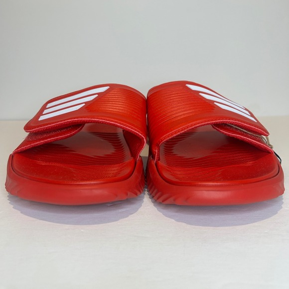 Adidas Alphabounce Slide 2.0 Men 13 Red White Adjustable Strap Sandals Bounce - Picture 3 of 7